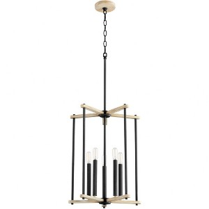 Quorum Lighting Silva 5 - Light Chandelier in  Noir/Weathered Oak - 1 of 2