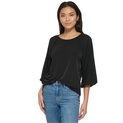 Calvin Klein Womens Work Wear Office Knit Blouse