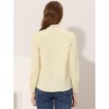 INSPIRE CHIC Women's Tie Neck Contrast Color Button Down Long Sleeves Shirt - 4 of 4