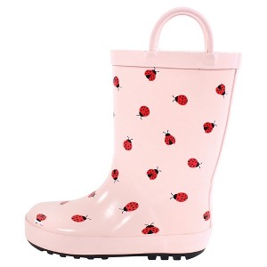 Hudson Baby Infant Girl Rain Boots, Ladybugs - 1 of 4