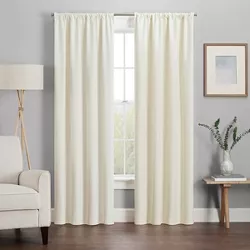 95"x42" Kenna Thermaback Blackout Curtain Panel Ivory - Eclipse