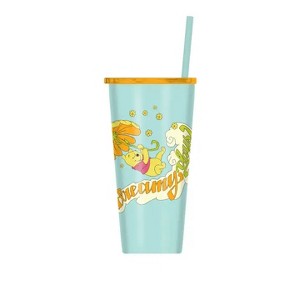 Silver Buffalo Winnie the Pooh 22oz Double Walled Stainless Steel Tumbler w/ Straw - 1 of 1