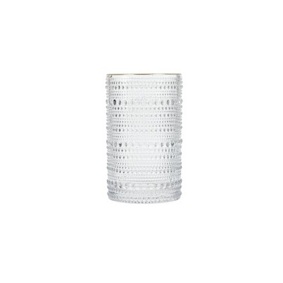 13oz Vintage Beaded Glass Tall Tumbler
