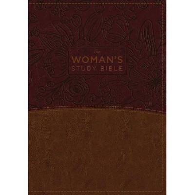The NKJV, Woman's Study Bible, Fully Revised, Imitation Leather, Brown/Burgundy, Full-Color, Indexed - by  Thomas Nelson (Leather Bound)