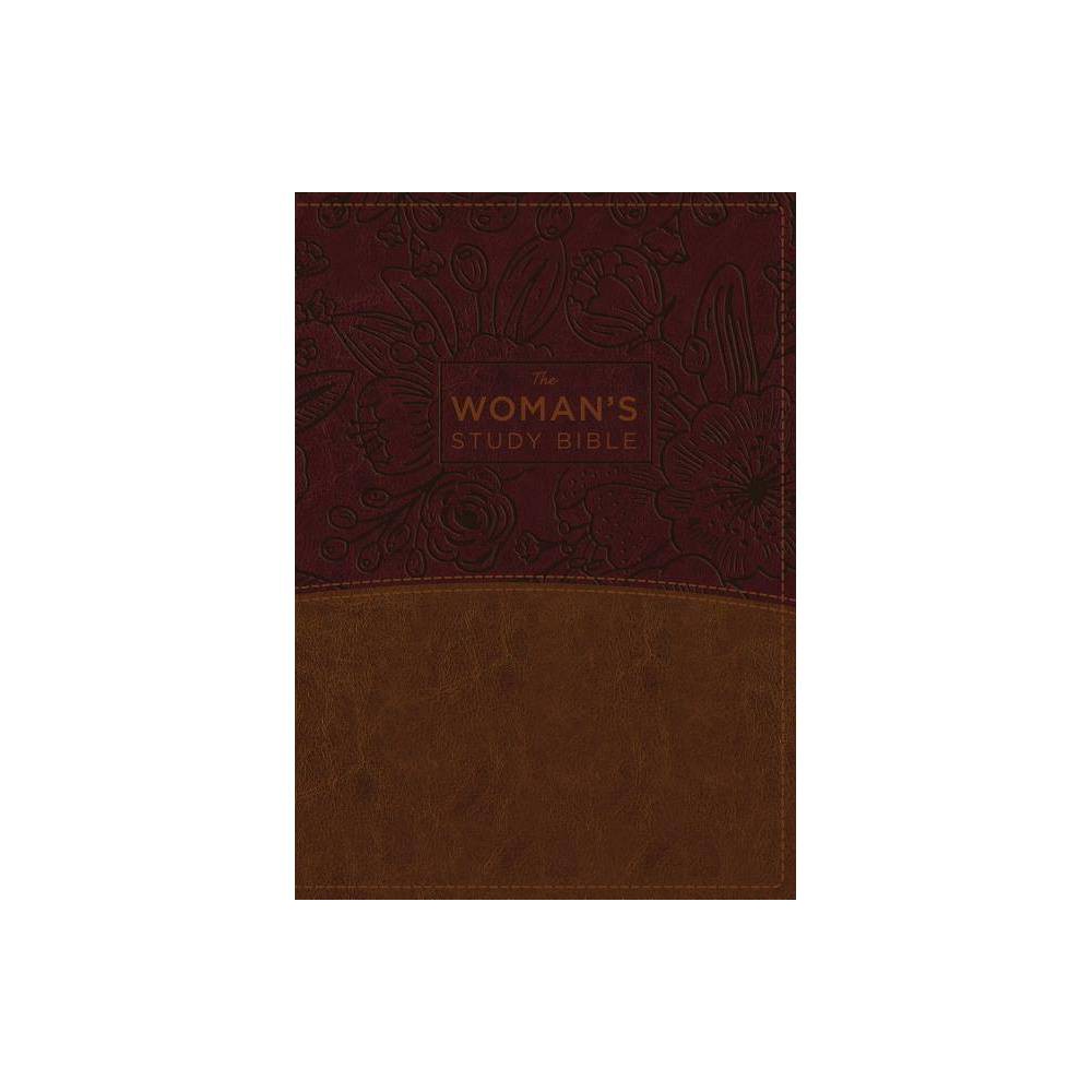 The NKJV, Woman's Study Bible, Fully Revised, Imitation Leather, Brown/Burgundy, Full-Color, Indexed - by Thomas Nelson (Leather Bound)