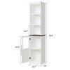 70" Bathroom Storage Cabinet, Slim Freestanding Bathroom Cabinet with Door and Open Shelves Boards, Tall Narrow Floor Cabinet - 2 of 4