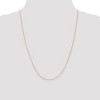 Black Bow Jewelry 0.5mm 14K Rose Gold Solid Box Chain Necklace - 2 of 4
