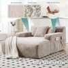 MOONMISS Chenille Interior Lazy Sofa Chaise longue Armchair with three pillows and armrests Sleeping Sofa Bed - 2 of 4