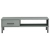 vidaXL Coffee Table with Metal Legs Gray Solid Wood Pine OSLO - image 4 of 4