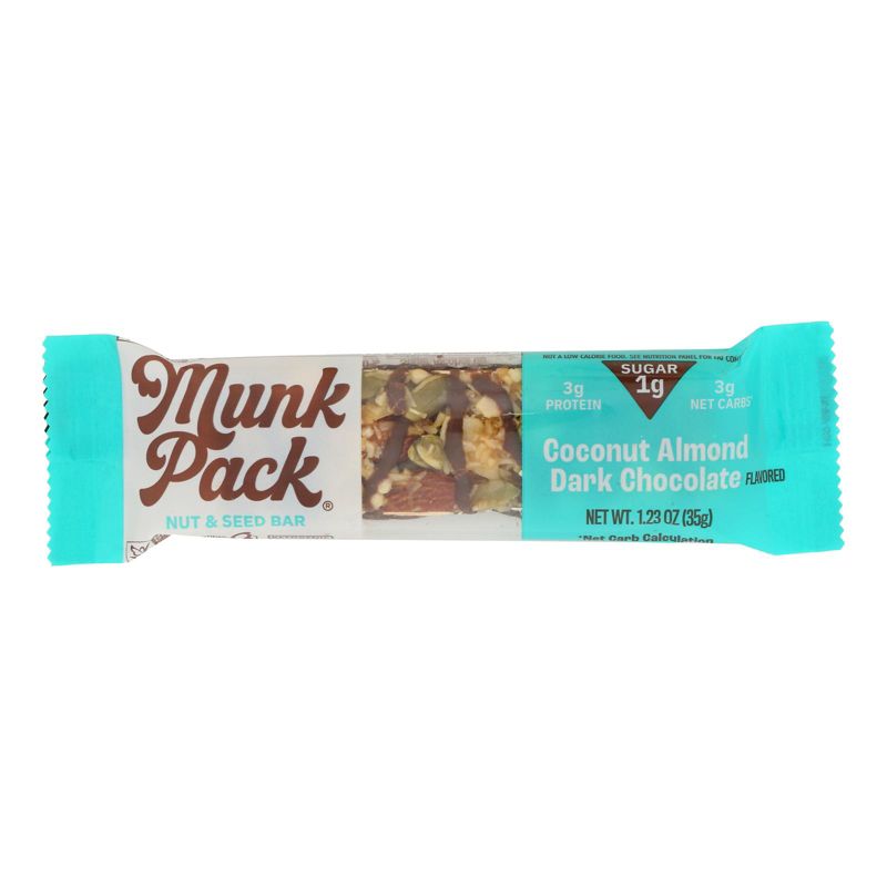Munk Pack Coconut Almond Dark Chocolate Keto Nut & Seed Bar - 12 bars, 1.23 oz, 2 of 5