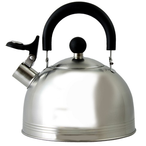 Willow & Everett Whistling Tea Kettle For Stove Top - 3 Liter, Brushed  Stainless Steel Stovetop Teapot W/ Infuser For Coffee & Hot Water : Target