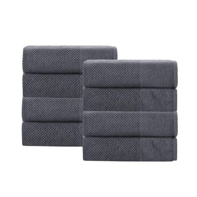 8pc Incanto Turkish Cotton Hand Towel Set Dark Blue - Enchante Home