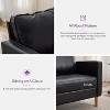TYBOATLE 57" Small Faux Leather Loveseat Sofa, 3-Piece Mid-Century Modern Tufted Couch Set, Comfy 2-Seater for Bedroom, Dorm, Apartment, Office - 4 of 4