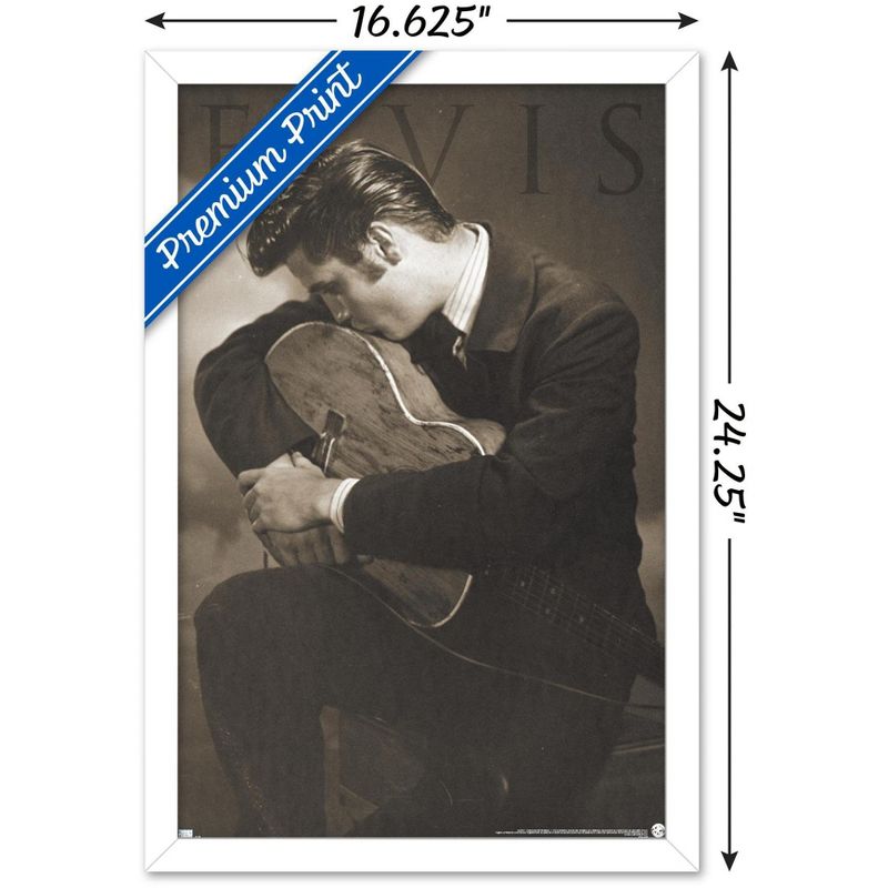 Trends International Elvis Presley - Sepia Guitar Framed Wall Poster Prints, 3 of 7