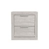 Galano Harlowin 2-Drawer Bedside Table Cabinet Nightstand w/Drawers Storage (20.3 in. × 16.3 in. × 18.9 in.) in Dusty Gray Oak, Knotty Oak - 2 of 4