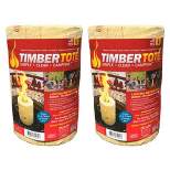 TimberTote Large 12 by 8 Inch One Log Campfire Multipurpose Camping Cooking Fire Wood Log for Outdoor Fireplaces with Rope Handle (2 Pack)