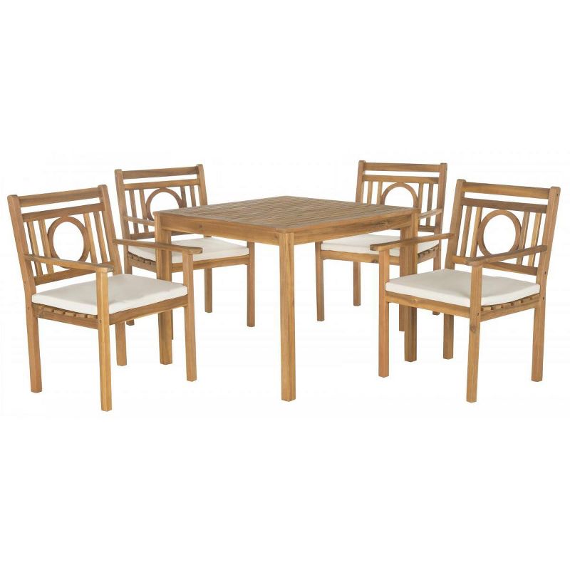 Montclair 4 Person Brown Acacia Casual Square Dining Set