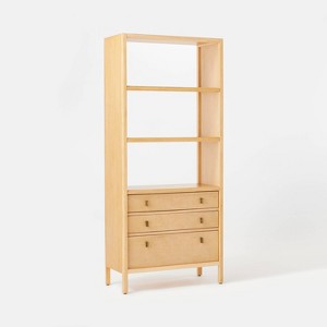 Sandpoint Bookcase with Drawers - Threshold™ designed with Studio McGee: Wood Veneer Tall Cabinet, 3 Shelves - 1 of 4