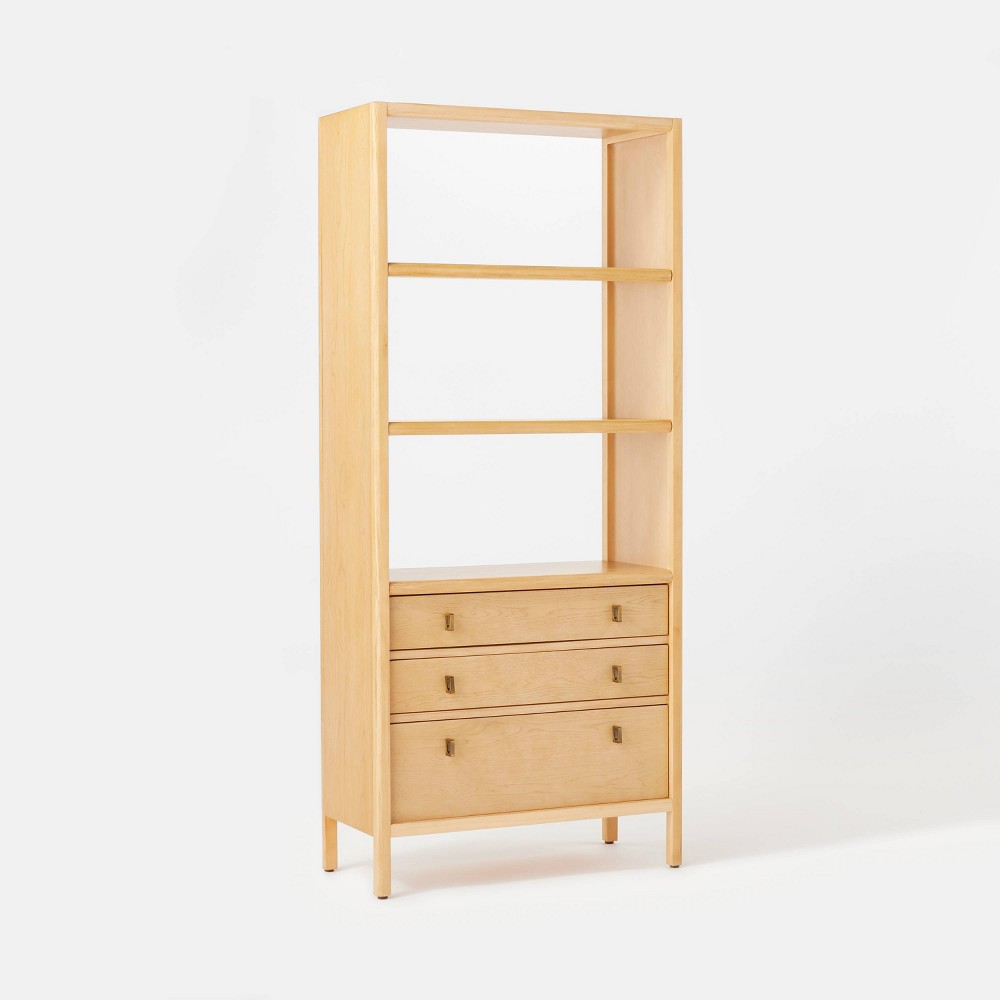 Sandpoint Bookcase with Drawers - Threshold™ designed with Studio McGee: Wood Veneer Tall Cabinet, 3 Shelves -  Threshold designed w/Studio McGee, 89529721