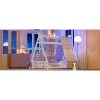 Vynxaria Twin House Bed with Fence and Roof, Low House Tent Bed for Kids Boys Girls,White - 4 of 4