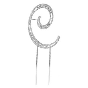 O'Creme Silver Rhinestone 'Letter C' Cake Topper - 1 of 1