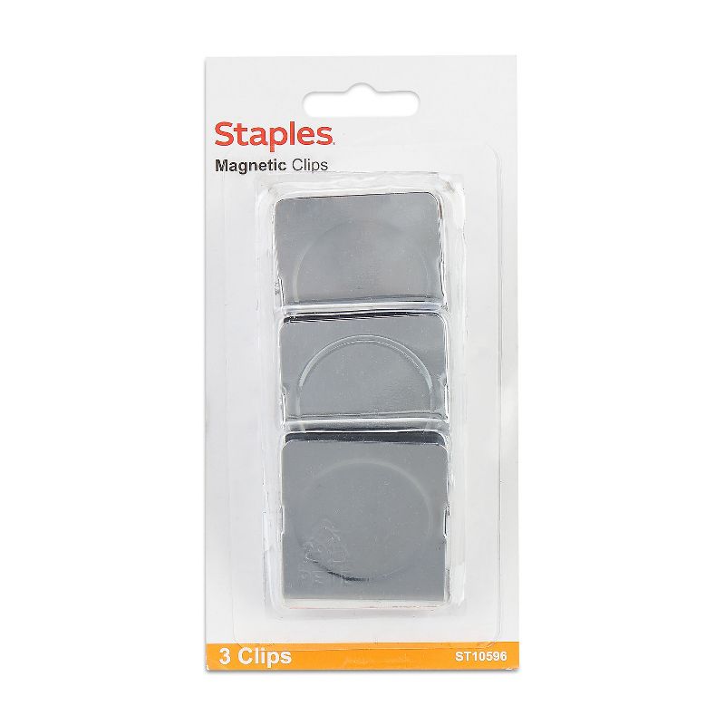 Staples Square Magnetic Clip 3/Pack 392735, 1 of 4
