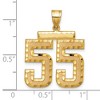 Black Bow Jewelry 14k Yellow Gold, Varsity Collection, Large D/C Pendant Number 55 - 2 of 3