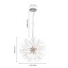 Rennnsan Finwyn 15"W 8-Light Sputnik Dandelion Crystal Modern Glam Dimmable Chandelier in Gold & Silver - 3 of 4