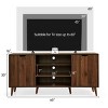 Subrtex Solid Wood TV Stand for TVs Up to 60" With Double Sliding Doors And Storage - 3 of 4