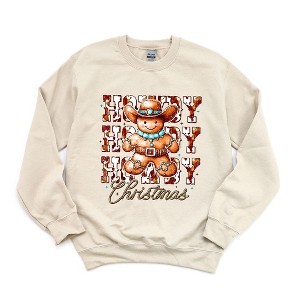 Simply Sage Market Women's Graphic Sweatshirt Howdy Gingerbread - 1 of 4