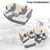 6-Piece Outdoor Rattan Modular Sectional Sofa Set with Coffee Table, Free Combination - 2 of 4