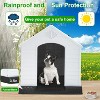 FDW 28/32/39 Inch Spacious Plastic Dog House Dog Kennel with Ventilated Roof Removable Tray - 3 of 4