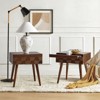 Javier End Mid-century Modern Table Set of 2| ARTFUL LIVING DESIGN-WALNUT - 2 of 4