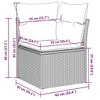 vidaXL Garden Sofa Set  PE Rattan Standard Adjustable Feet - 4 of 4