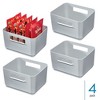 iDesign Plastic Pantry Storage Bin with Handles - Set of 4 - Gray - 2 of 4