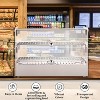 21 Inch Food Warmer Display, 2-Tier Commercial Countertop Food Warmer Display Case, Electric Pizza Warmer with Tempered Glass, Pastry Display Case - 3 of 4