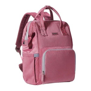 Racxily Velvet Stitching Diaper Bag, Backpack Large Capacity Tote Shoulder Nappy Bag, Organizer for Baby Care with Waterproof Fabric - 1 of 4