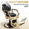 Karl Home Vintage Style Heavy Duty Hydraulic Recline Barber Chair Red - 3 of 4
