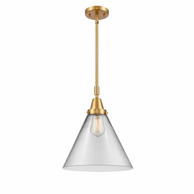 Cone - 1 Light Stem Hung Mini Pendant In Industrial Style-17.13 Inches Tall and 12 Inches Wide