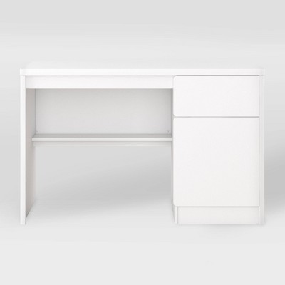 Kingston Desk with Cabinet White - CorLiving