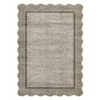 Scalloped Edge Area Rugs for Living Room Bedroom Modern Washable Rug Soft Non Slip Low Pile Carpet Home Decor - 3 of 4