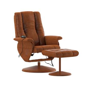 Emma Leather Reclining Chair by Hydeline, Nutmeg (EA3)