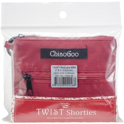 ChiaoGoo TWIST Shorties Set 2" & 3"-US 0-3 (2-3.25mm)
