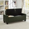PAGED Ottoman Bench with Storage, Contemporary Foot Stool, Upholstered Tufted Entryway Bench with Smooth PU Upholstery for Entryway, Bedroom - 2 of 4