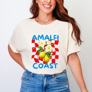 Simply Sage Market Amalfi Coast Red Checkerboard Garment Dyed Tee - 1 of 4