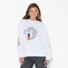 Women's Mickey & Friends Shadows Graphic Sweatshirt - White - 2 of 3