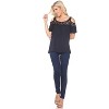 Women's Cut Out Shoulder Bexley Tunic Top - White Mark - 2 of 3