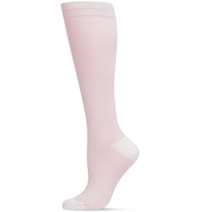 Memoi Unisex Solid Nylon 15-20mmHg Graduated Compression Socks - 1 of 3