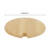 Unique Bargains Flexible with Spoon Hole Cup Cover Wood Tone 1Pc - 2 of 4