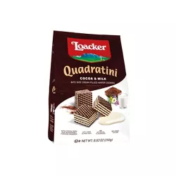 Loacker Quadratini Cocoa&Milk Bite Size Wafer Cookies - 8.82oz